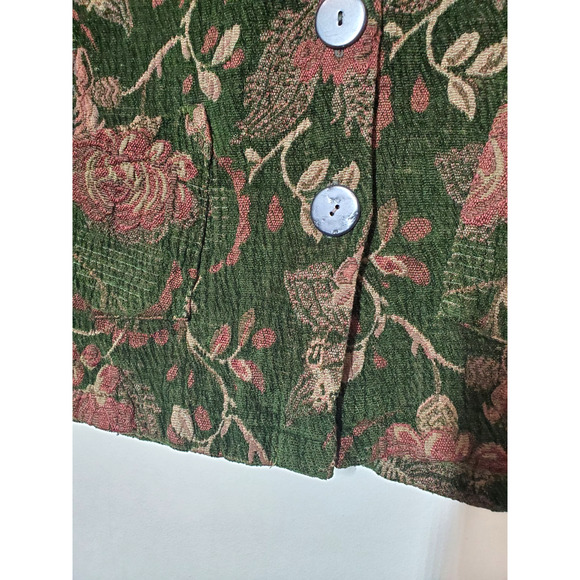 CMC Color Me Cotton Brocade Womens XL Jacket Jacquard Tapestry Floral Coat Art - Picture 2 of 9